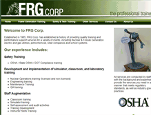 Tablet Screenshot of frgcorp.com